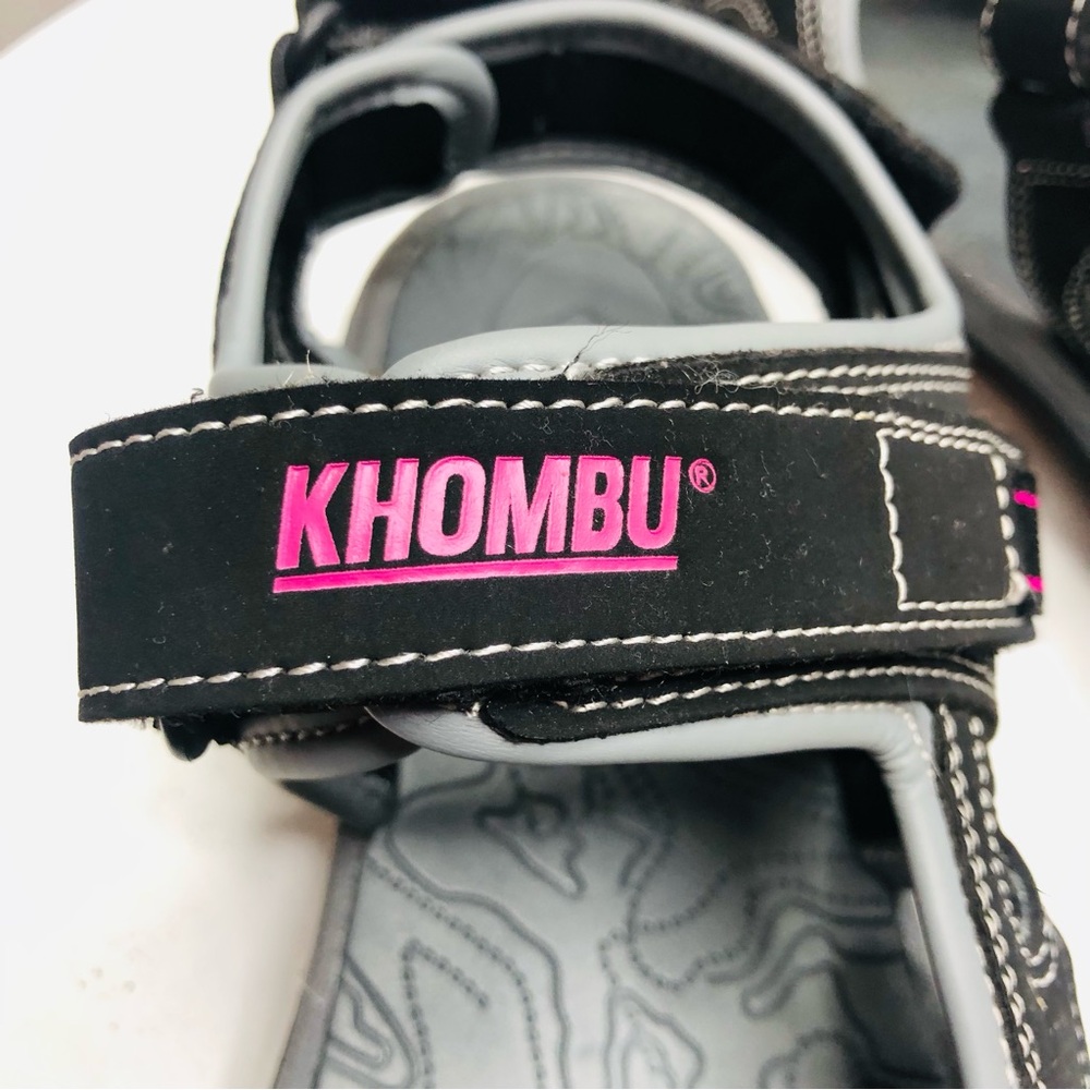 Khombu Marcy Black and Gray Sandals with Pink Accents SZ 11. RR1 - Picture 5 of 7